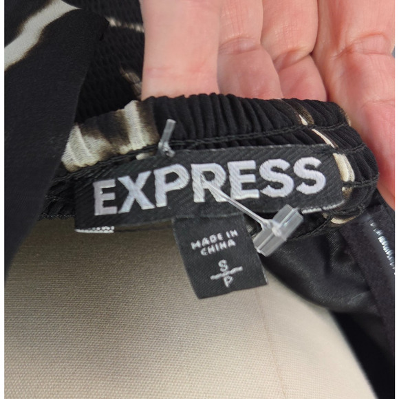 Vintage Y2K Express Black Halter Maxi Dress Size S Ikat Sequins Formal Party - Picture 9 of 11